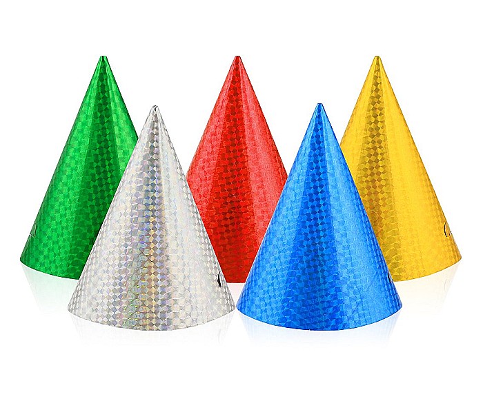 GOD COIF DIN CARTON Paper hats, Holographic, assorted colours, 6/set ZM0011/6 [1]