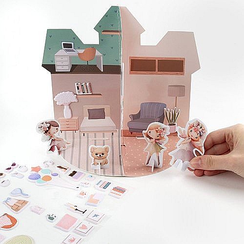 DE SET CREATIV CASUTA 3D PENTRU PAPUSI KIDEA KDOKKA [3]