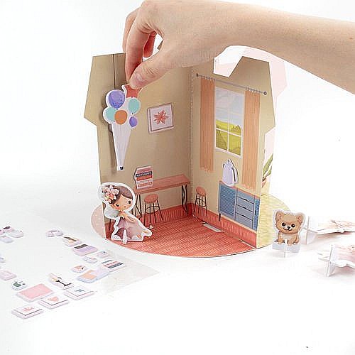 DE SET CREATIV CASUTA 3D PENTRU PAPUSI KIDEA KDOKKA [5]