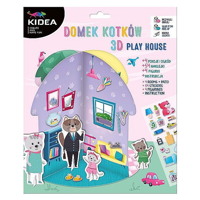 DE SET CREATIV CASUTA 3D PENTRU PISICI KIDEA KDODKKA [1]