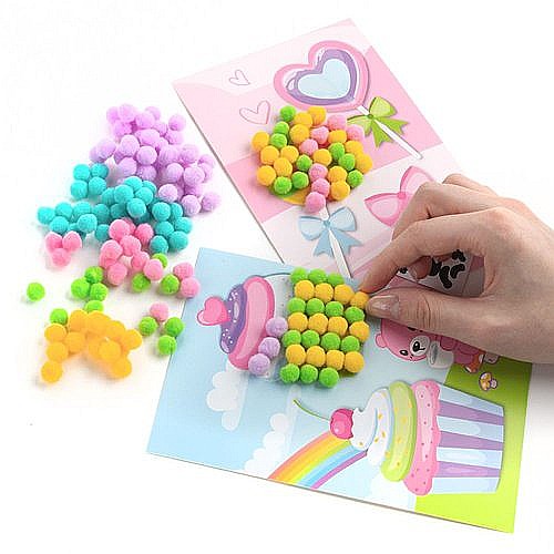 DE SET CREATIV CU STICKERE SI POMPOM ACADEA SI BRIOSA KIDEA POWSKA [3]