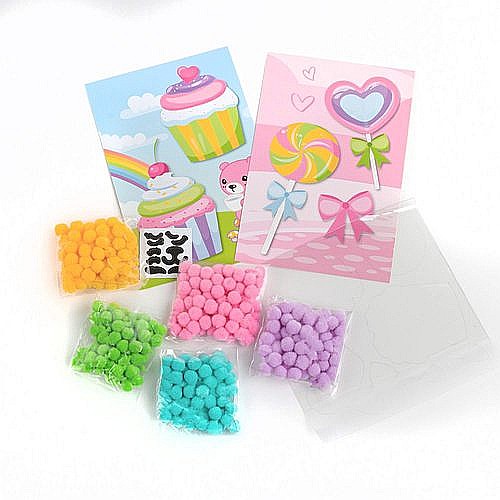 DE SET CREATIV CU STICKERE SI POMPOM ACADEA SI BRIOSA KIDEA POWSKA [4]