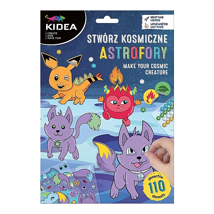 DE SET CREATIV CU STICKERE SI DIAMANTE - CREEAZA-TI PROPRIILE CREATURI COSMICE KIDEA SKAKA [1]