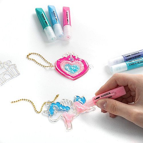 DE SET CREATIV 3 PANDANTIVE CU GEL CARE STRALUCESTE LA INTUNERIC + 3 SABLOANE KIDEA ZZMSCKA [3]