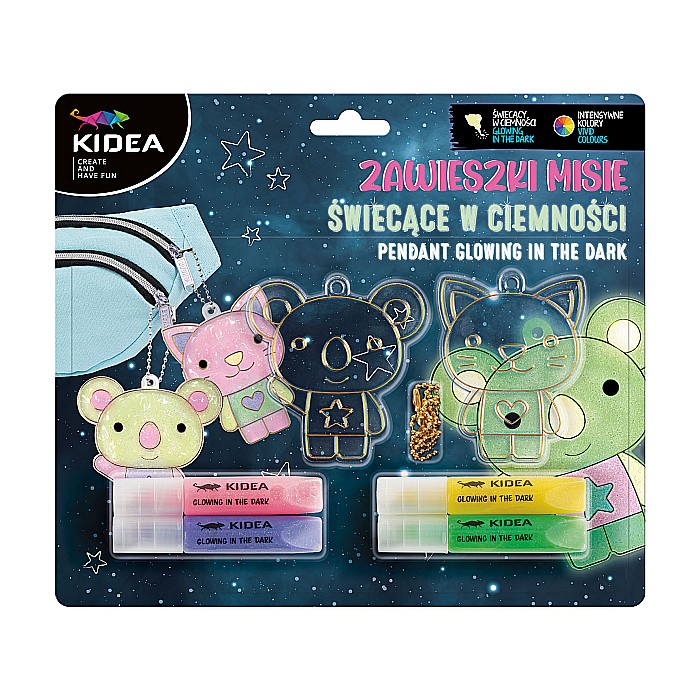 DE SET CREATIV 2 PANDANTIVE CU GEL CARE STRALUCESTE LA INTUNERIC + 2 SABLOANE KIDEA ZZMISCKA [1]