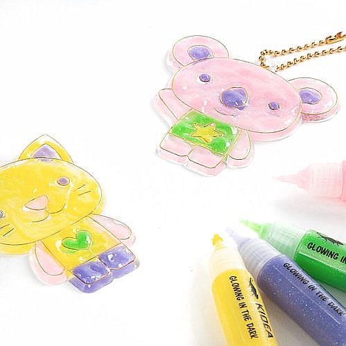 DE SET CREATIV 2 PANDANTIVE CU GEL CARE STRALUCESTE LA INTUNERIC + 2 SABLOANE KIDEA ZZMISCKA [5]