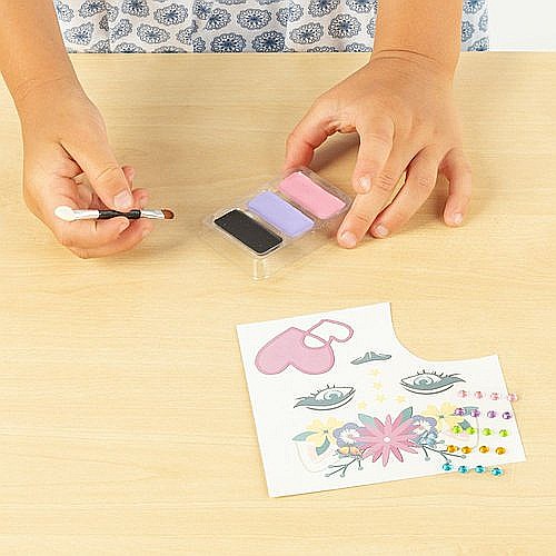 DE SET PICTURA PE FATA CU 3 CULORI, STICKERE SI DIAMANTE PISICUTA KIDEA FDTDKKOKA [3]