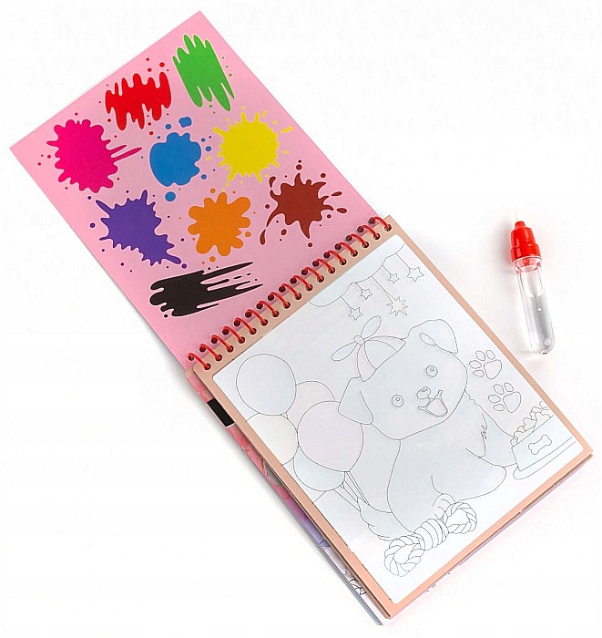 DE CARTE DE COLORAT CU MARKER MAGIC PENTRU DESEN IN APA CAINI KIDEA MWKWLKA [3]