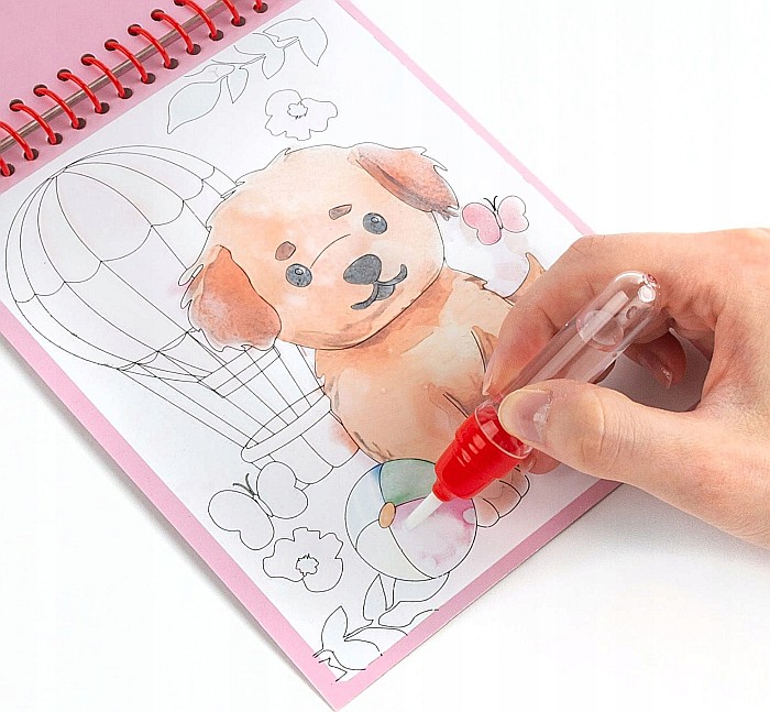 DE CARTE DE COLORAT CU MARKER MAGIC PENTRU DESEN IN APA CAINI KIDEA MWKWLKA [5]