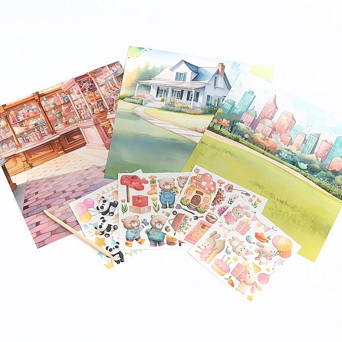 DE SET CREATIV STICKERE TRANSFERABILE 3 COLI URSULETI KIDEA NTKEKA [5]