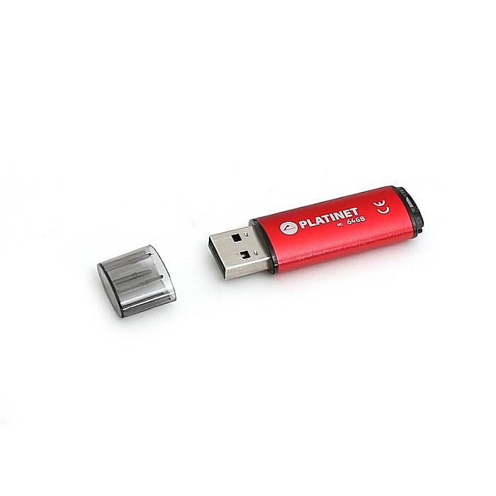 TEC FLASH USB 2.0 PLATINET 64GB RED PMFE64R/43612 [4]