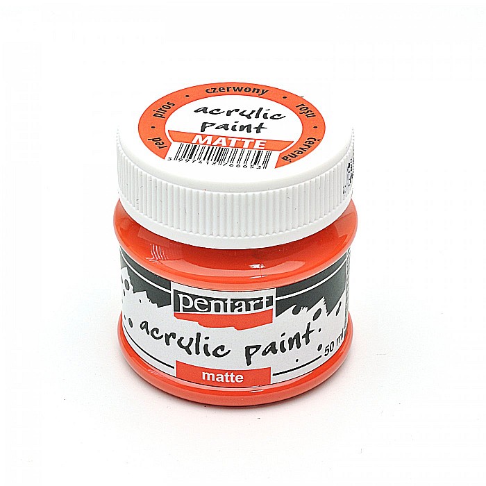 CA VOPSEA ACRILICA PENTART 50ML MAT ROSU 6653/1018 [1]
