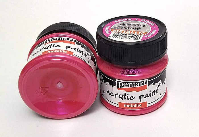 CA VOPSEA ACRILICA METALIZATA PENTART 50ML MAGENTA 74146 [1]