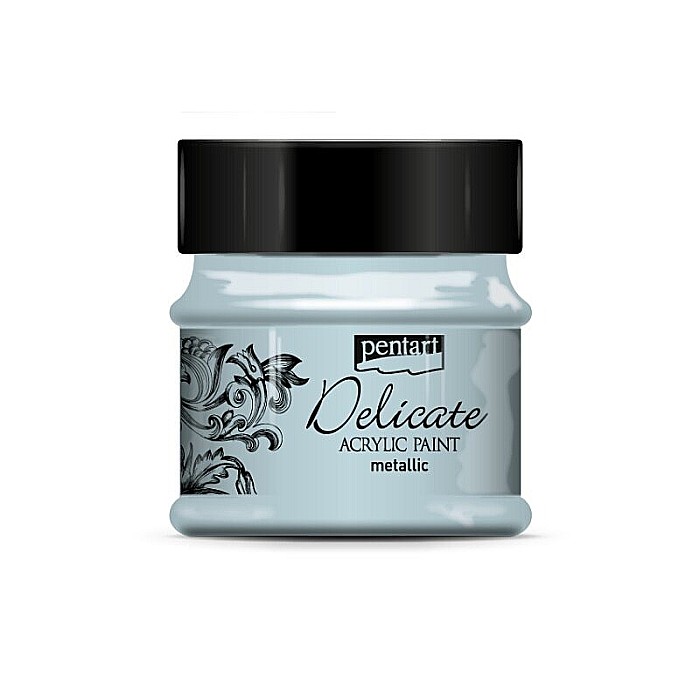 CA CULORI ACRILICE METALIZATE PENTART DELICATE 50ML ALBASTRU-ARGINTIU 29391 [1]