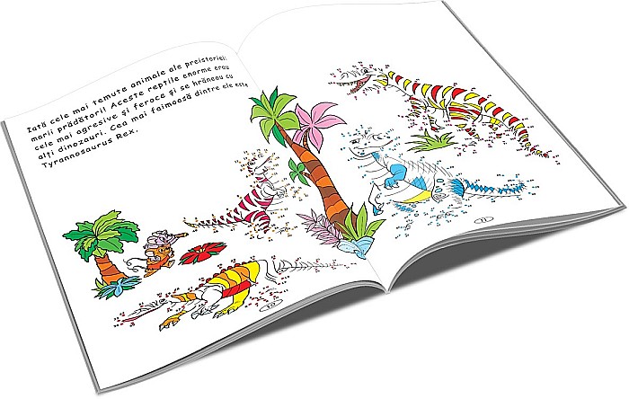 UP CARTE COLORAT A4 UNESTE PUNCTELE DINOZAURI [2]