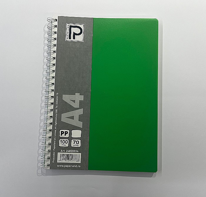 PA CAIET A4 100F 70g VELIN COPERTA PLASTIC SPIRA 24800034 [3]