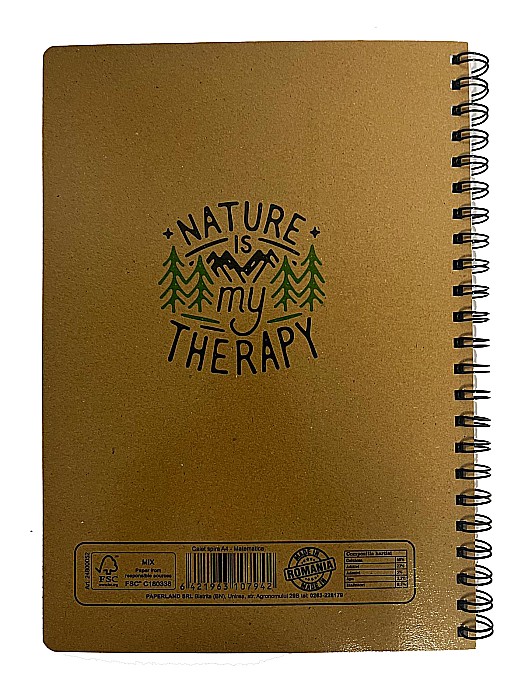 PA CAIET A4 96F 70G COPERTA CARTON NATUR SPIRA PATRATELE 24800052 [2]