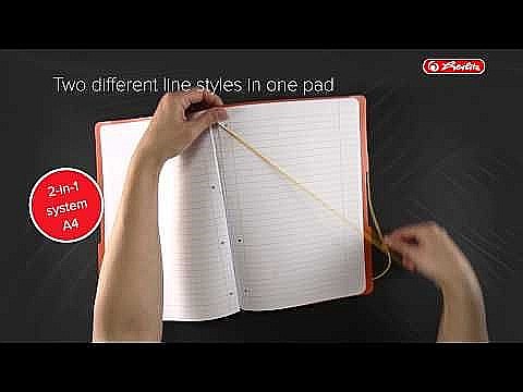 HE CAIET A4 2x40F LINII/PATRATELE 2/SET MY.BOOK FLEX, NEGRU LOGO ROSU, HERLITZ 9468900 [2]