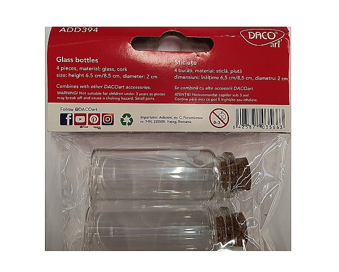 ADA STICLA CU DOP DE PLUTA DACO 6.5CM 4/SET AD394 [2]