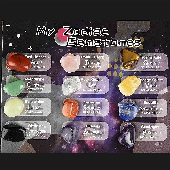 ROB SET PIETRE PRETIOASE 1-2CM ZODIAC 12 BUCATI 70307 [2]