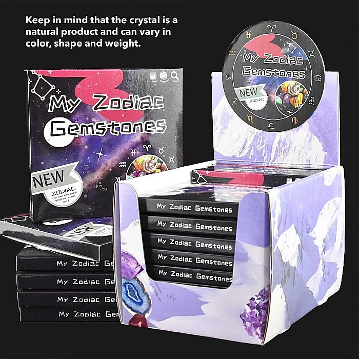 ROB SET PIETRE PRETIOASE 1-2CM ZODIAC 12 BUCATI 70307 [3]