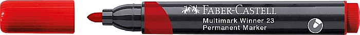 LEC MARKER PERMANENT FABER-CASTELL ROSU VARF ROTUNND FC453323 [1]