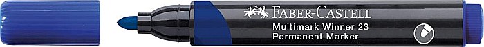 LEC MARKER PERMANENT FABER-CASTELL ALBASTRU VARF ROTUNND FC453353 [1]