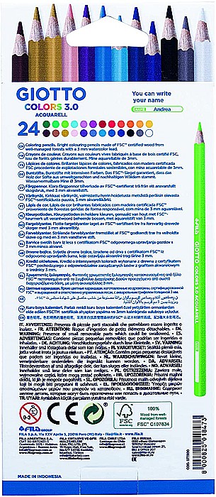 FIL CREIOANE COLORATE GIOTTO AQUARELL 24/SET 277200 [2]