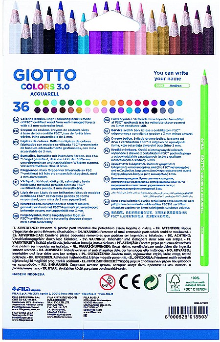 FIL CREIOANE COLORATE GIOTTO AQUARELL 36/SET 277300 [2]