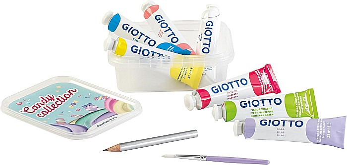FIL TEMPERA GIOTTO 7/SET, CULORI PASTEL 7*21ML CANDY COLLECTION 302100 [2]