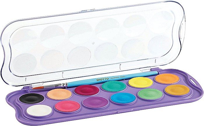 FIL ACUARELE GIOTTO 12/SET + PENSULA, CULORI PASTEL, CANDY COLLECTION 351600 [2]