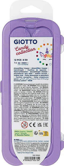 FIL ACUARELE GIOTTO 12/SET + PENSULA, CULORI PASTEL, CANDY COLLECTION 351600 [4]