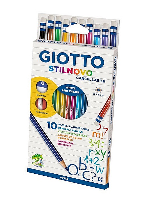 FIL CREIOANE COLORATE GIOTTO STILNOVO CU RADIERA 10/SET 256800 [1]