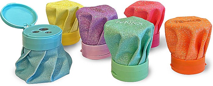 ARD ASCUTITOARE TRIPLA CU CONTAINER TEXTIL GLITTER TENKS DIVERSE CULORI TEK02SC [2]