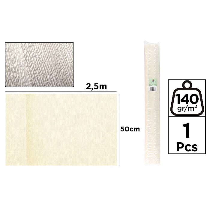 HARTIE CREPONATA FLORISTICA IPB 50*250CM 140GR NUDE PF903 [1]