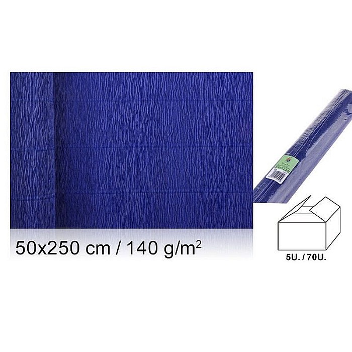 HARTIE CREPONATA FLORISTICA IPB 50*250CM 140GR ALBASTRU INCHIS PF955 [1]