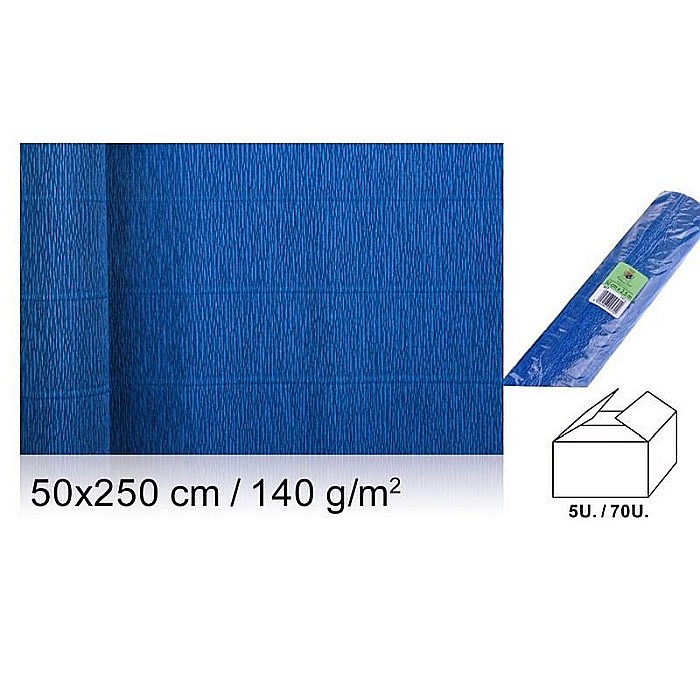 HARTIE CREPONATA FLORISTICA IPB 50*250CM 140GR ALBASTRU PF957 [1]