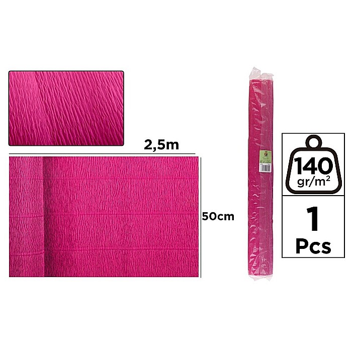 HARTIE CREPONATA FLORISTICA IPB 50*250CM 140GR FUCSIA PF972 [1]