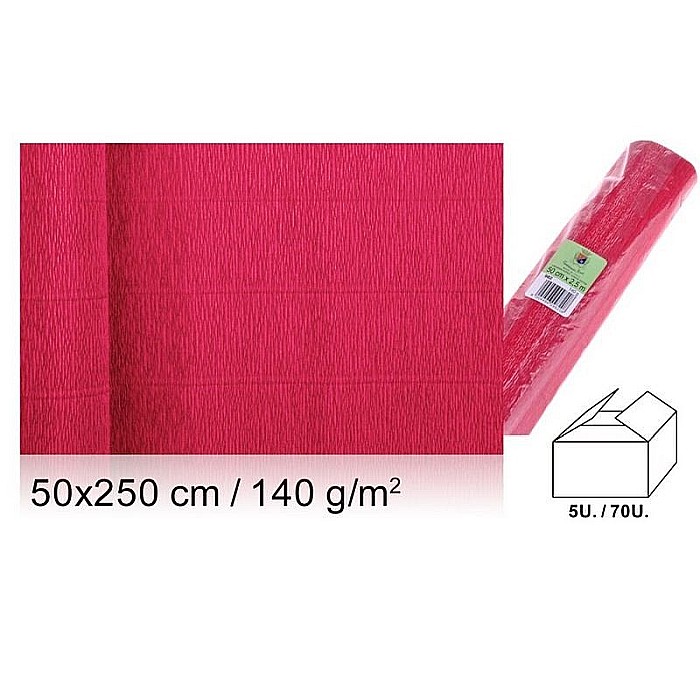 HARTIE CREPONATA FLORISTICA IPB 50*250CM 140GR ROSU VERMILON PF982 [1]