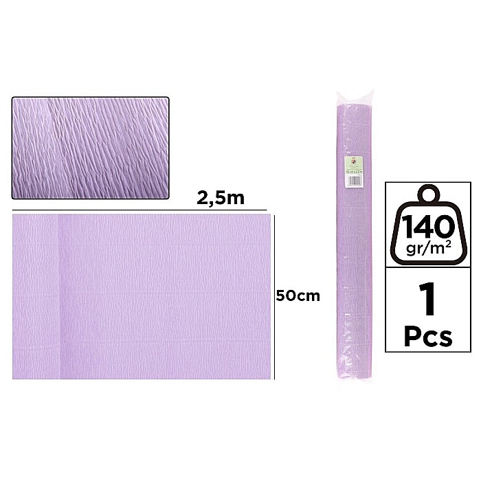 HARTIE CREPONATA FLORISTICA IPB 50*250CM 140GR LAVANDA PF992 [1]