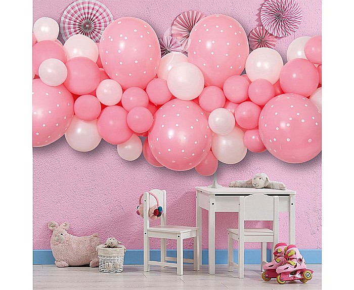 GOD GHIRLANDA DIN BALOANE GEMAR DIY Baby Pink, 2m, 65/set 031355 [2]