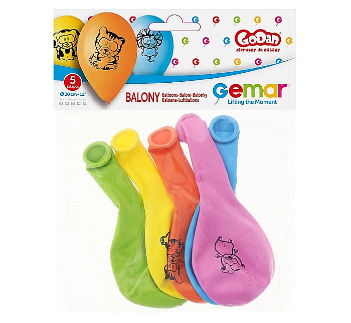 GOD BALOANE Premium Balloons 'Jungle Animals", 30cm, mix GS110/P145 [2]