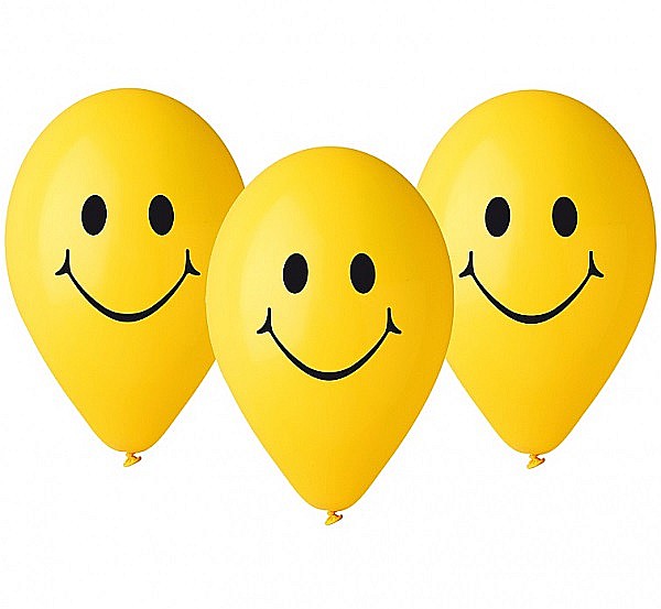 GOD BALOANE LATEX GEMAR Smilies, 30cm, yellow, 5/set GS110/P178 [1]