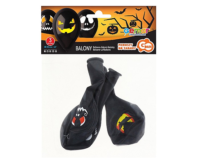 GOD BALOANE Premium balloons, Halloween faces, 30cm 3/set GB/PG39 [3]