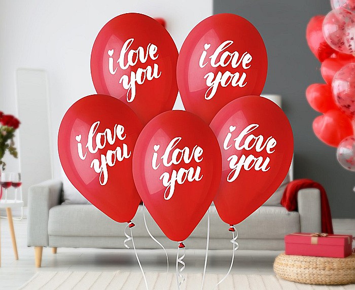 GOD BALOANE Premium helium balloons I Love You (gold printing), 33cm, 5/set GS120/ILZ [2]