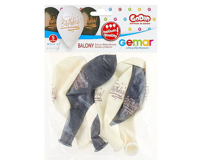GOD BALOANE PREMIUM HELIUM BALLOONS, Happy Birthday, 33cm 5/set GMS120/798 [3]