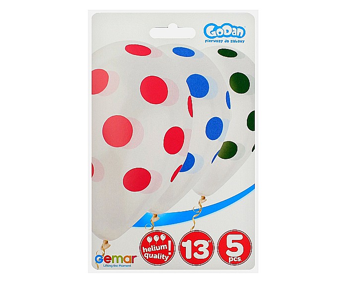 GOD BALOANE Premium helium balloons, dots, transparent, 33cm 5/set GS120/157/00 [2]