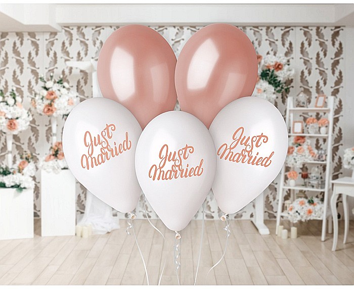 GOD BALOANE Premium helium ballons, Just Marries, 33cm, 5/set GMS120/JMR [2]