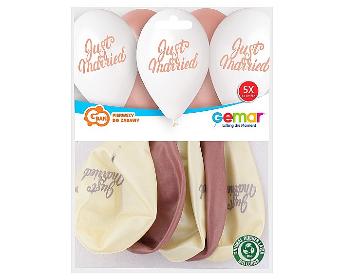 GOD BALOANE Premium helium ballons, Just Marries, 33cm, 5/set GMS120/JMR [3]