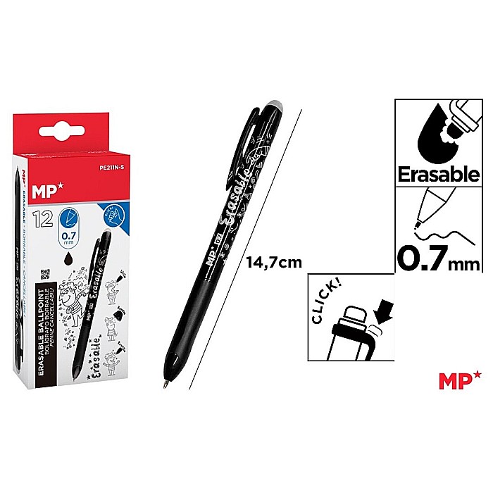 PIX CU RADIERA IPB 0.7MM CLICK NEGRU PE211N-S [1]